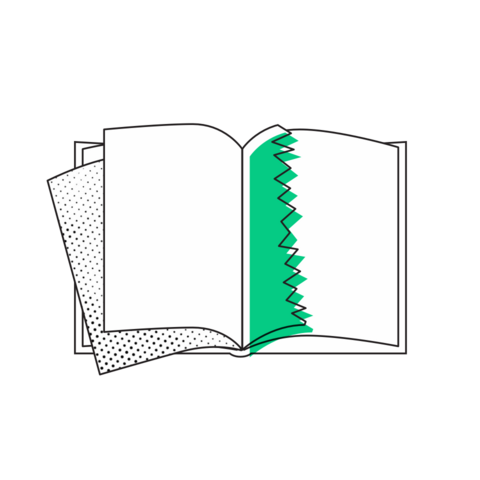 Ontbrekende pagina’s, met scheuren of loszittend